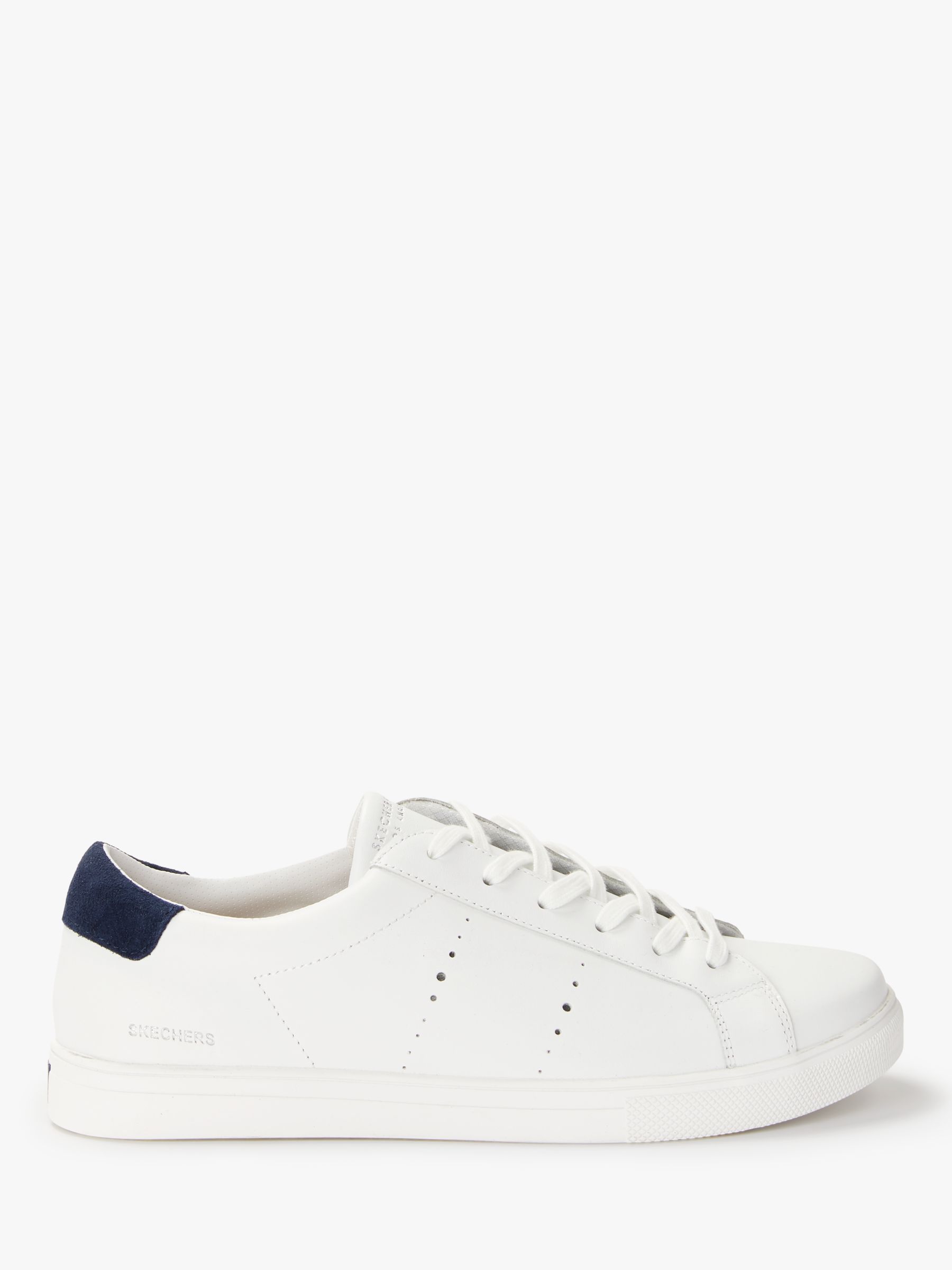 skechers white leather trainers