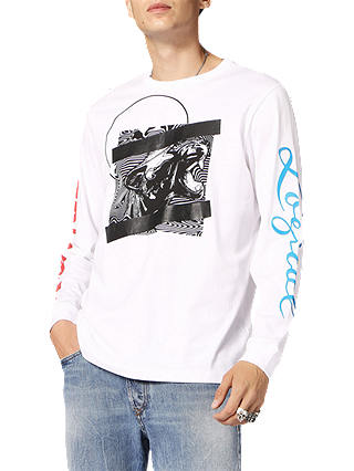Diesel T-Just Long Sleeve Graphic Print T-Shirt