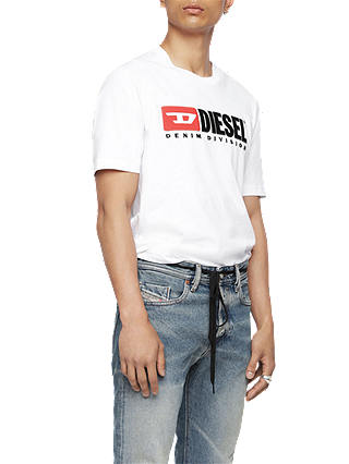 Diesel T-Just-Division Short Sleeve T-Shirt, White