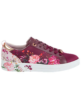 Ted Baker Giellit Serenity Floral Lace Up Trainers, Multi