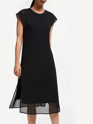John Lewis & Partners Double Layer Dress, Black