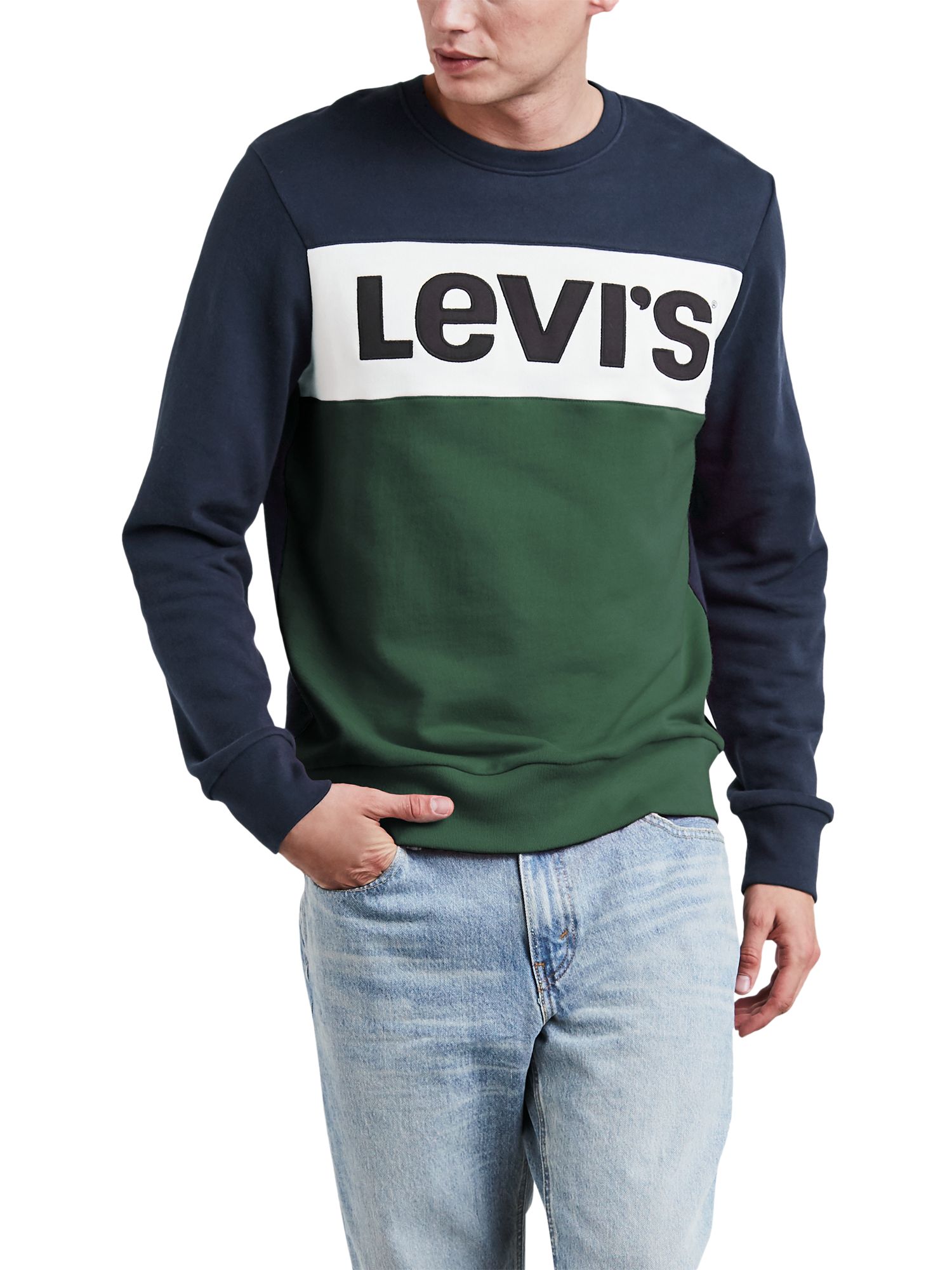 Levi's Colour Block Crew Neck Sweatshirt, Multi