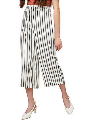 Miss Selfridge Stripe Culotte Trousers, White