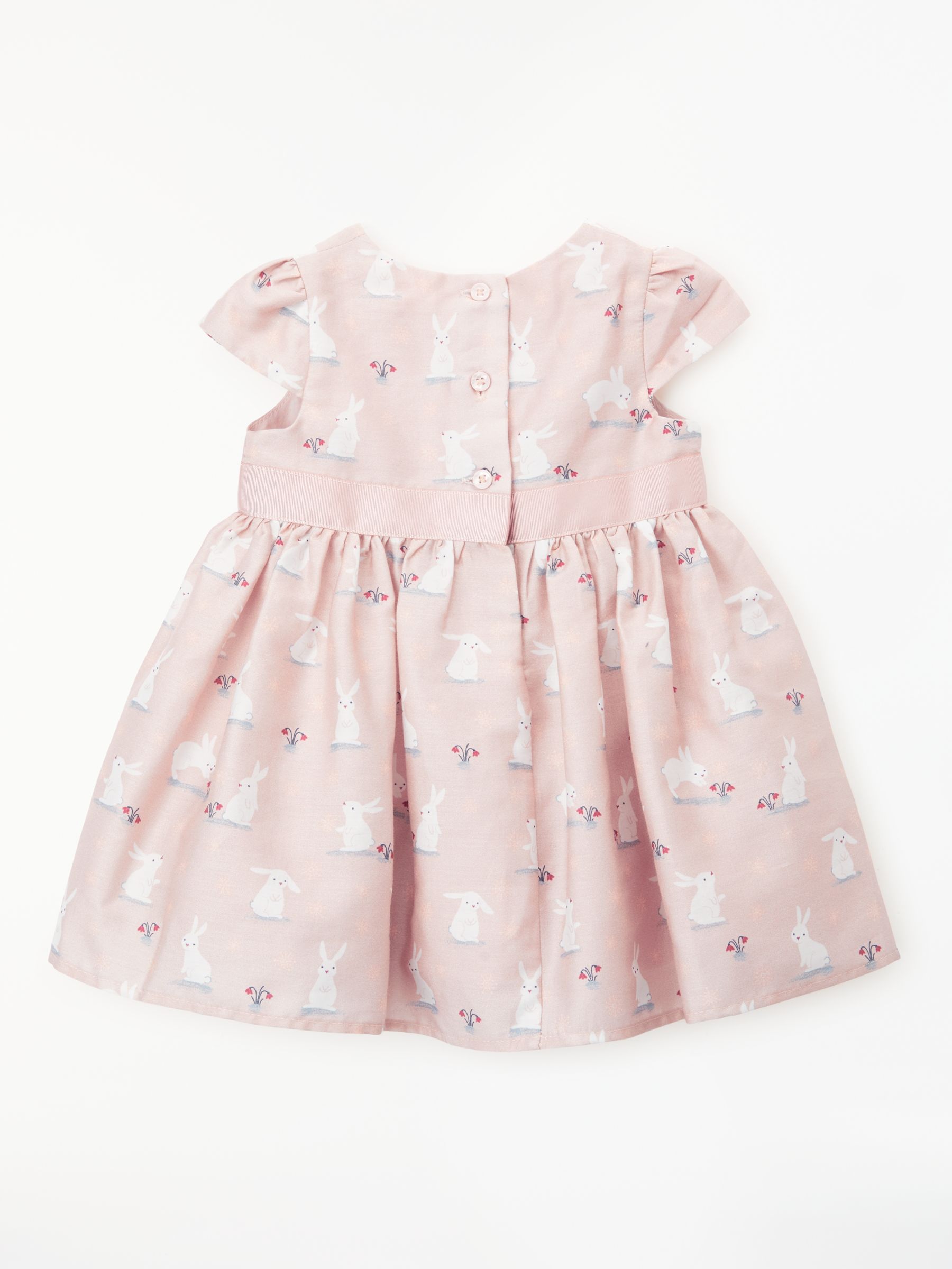John Lewis & Partners Baby Party Bunny Dress, Pink, 12-18 months
