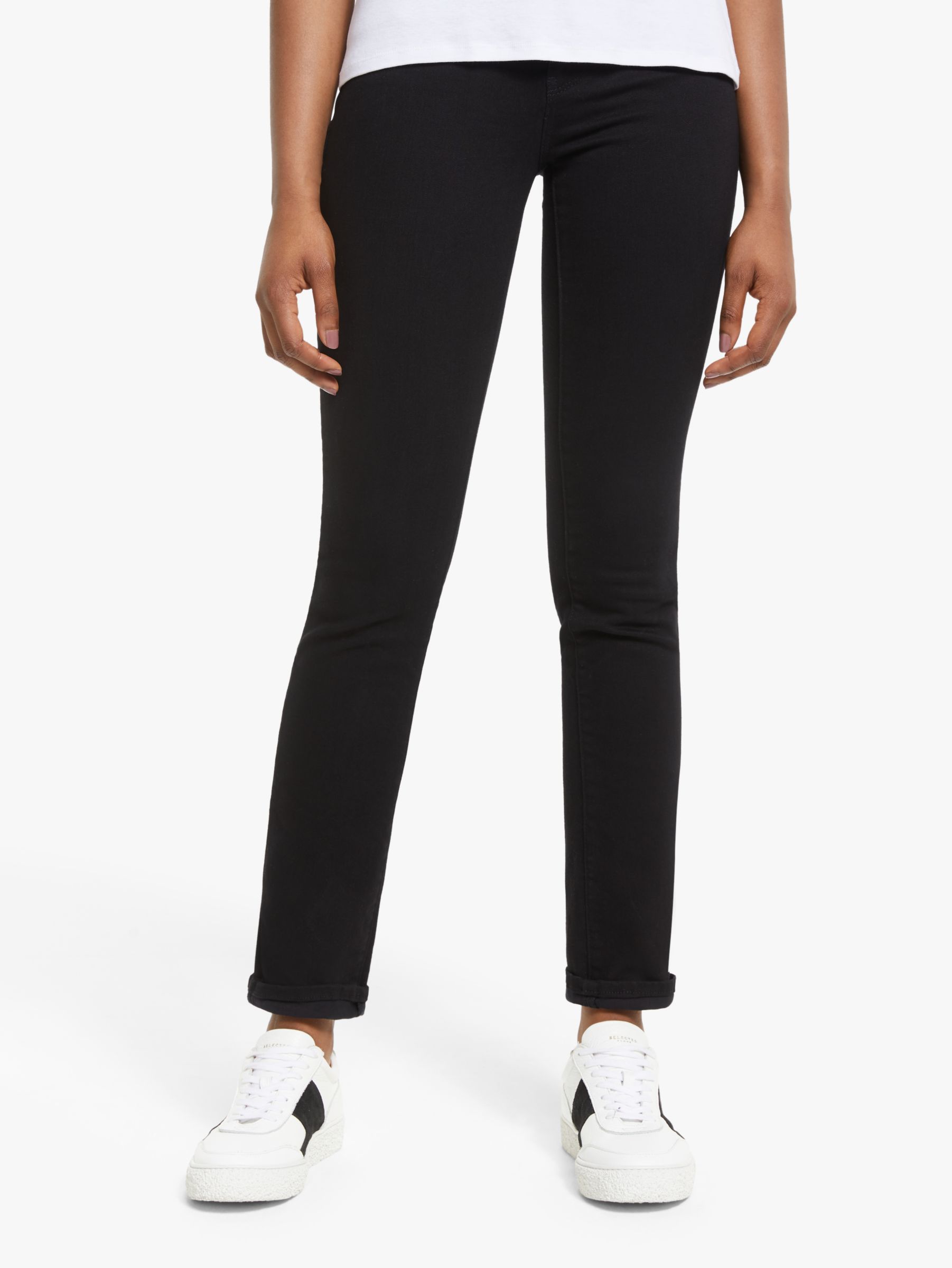 Levi's 724 High Rise Straight Jeans, Black Sheep at John Lewis & Partners
