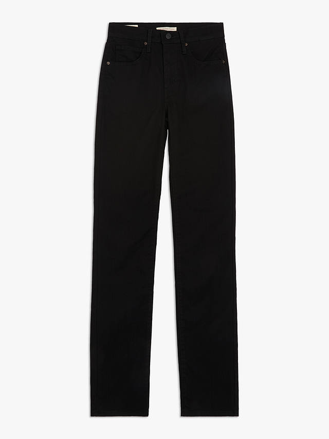 Levi's 724 High Rise Straight Jeans, Black Sheep at John Lewis & Partners