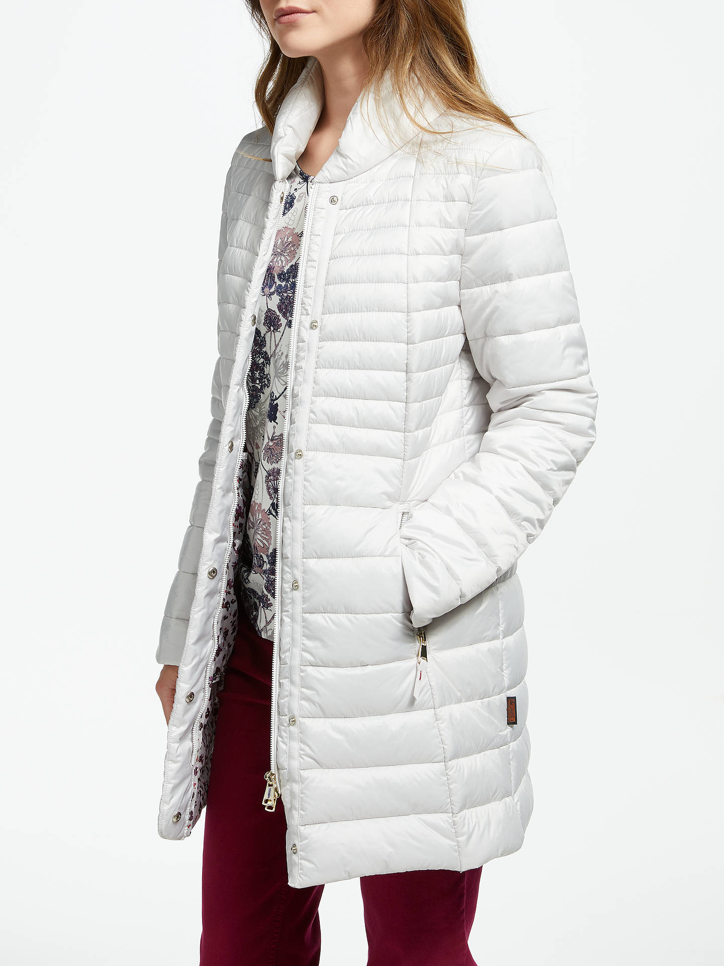 Gerry Weber Quilted Coat, Platinum at John Lewis & Partners