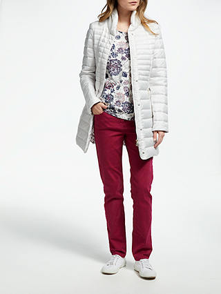 Gerry Weber Quilted Coat, Platinum at John Lewis & Partners