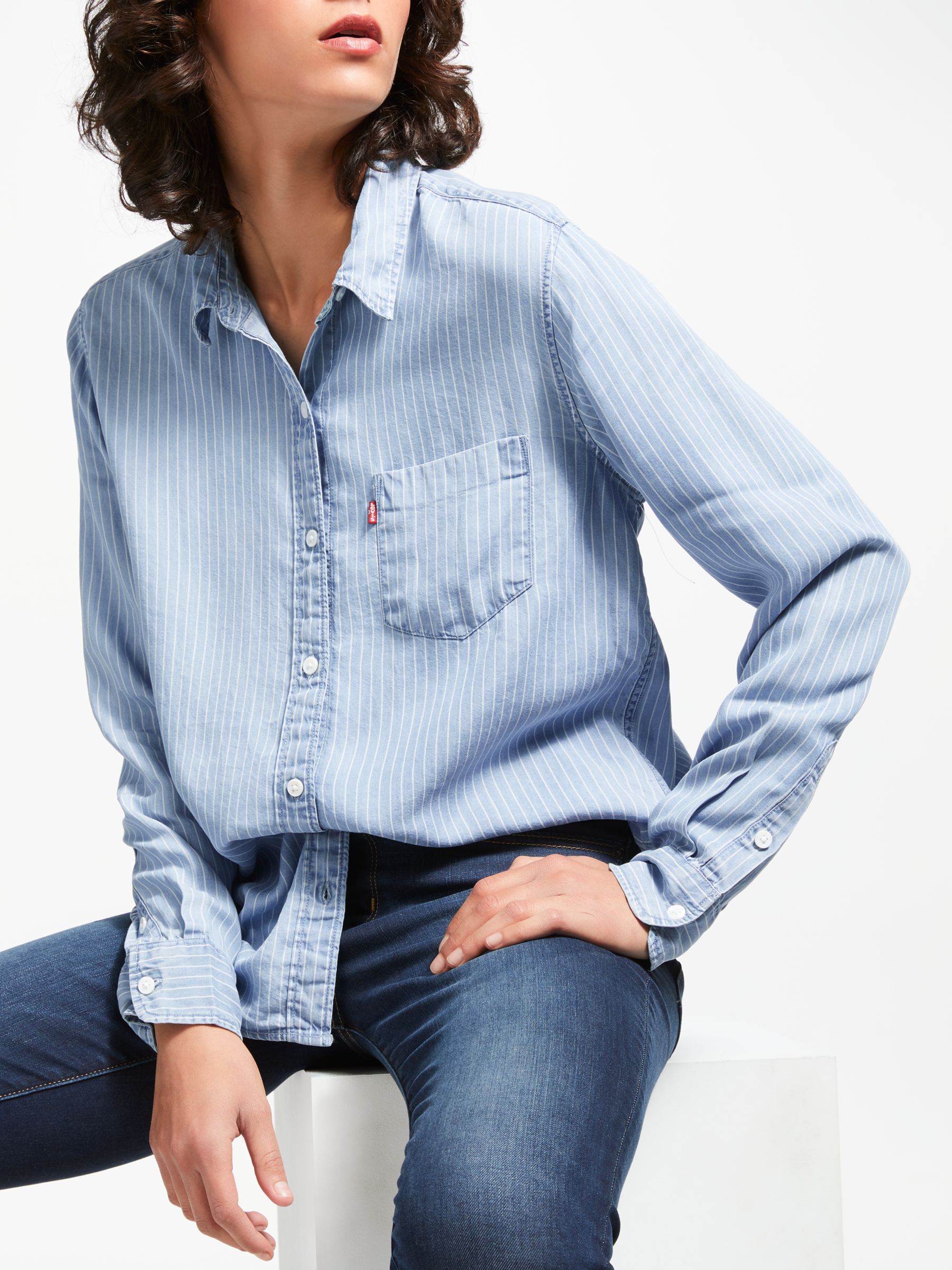 womens levi denim shirt uk