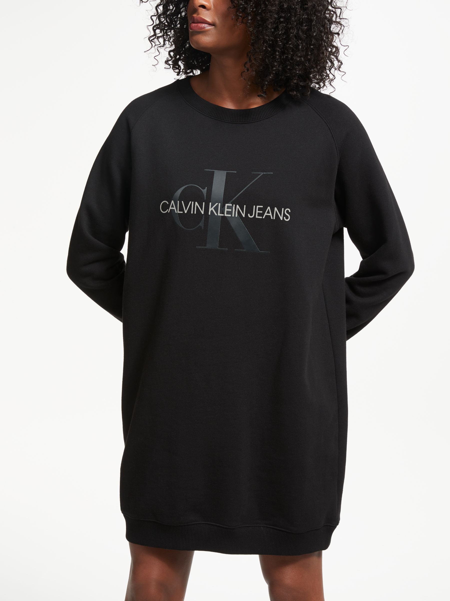calvin klein logo sweatshirt dress