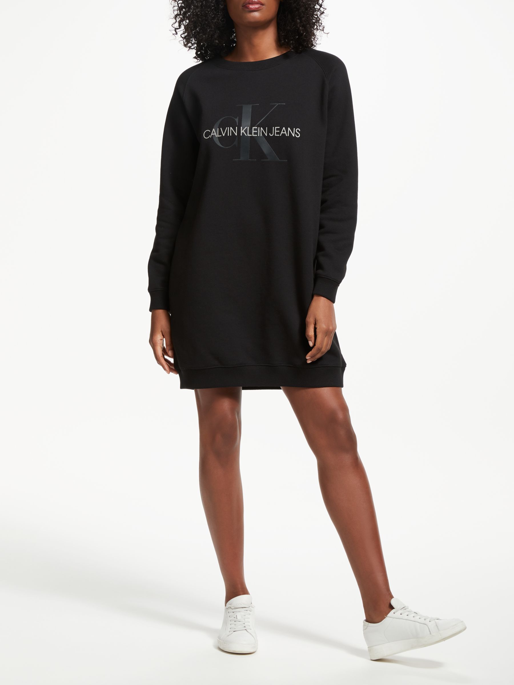 calvin klein logo sweatshirt dress
