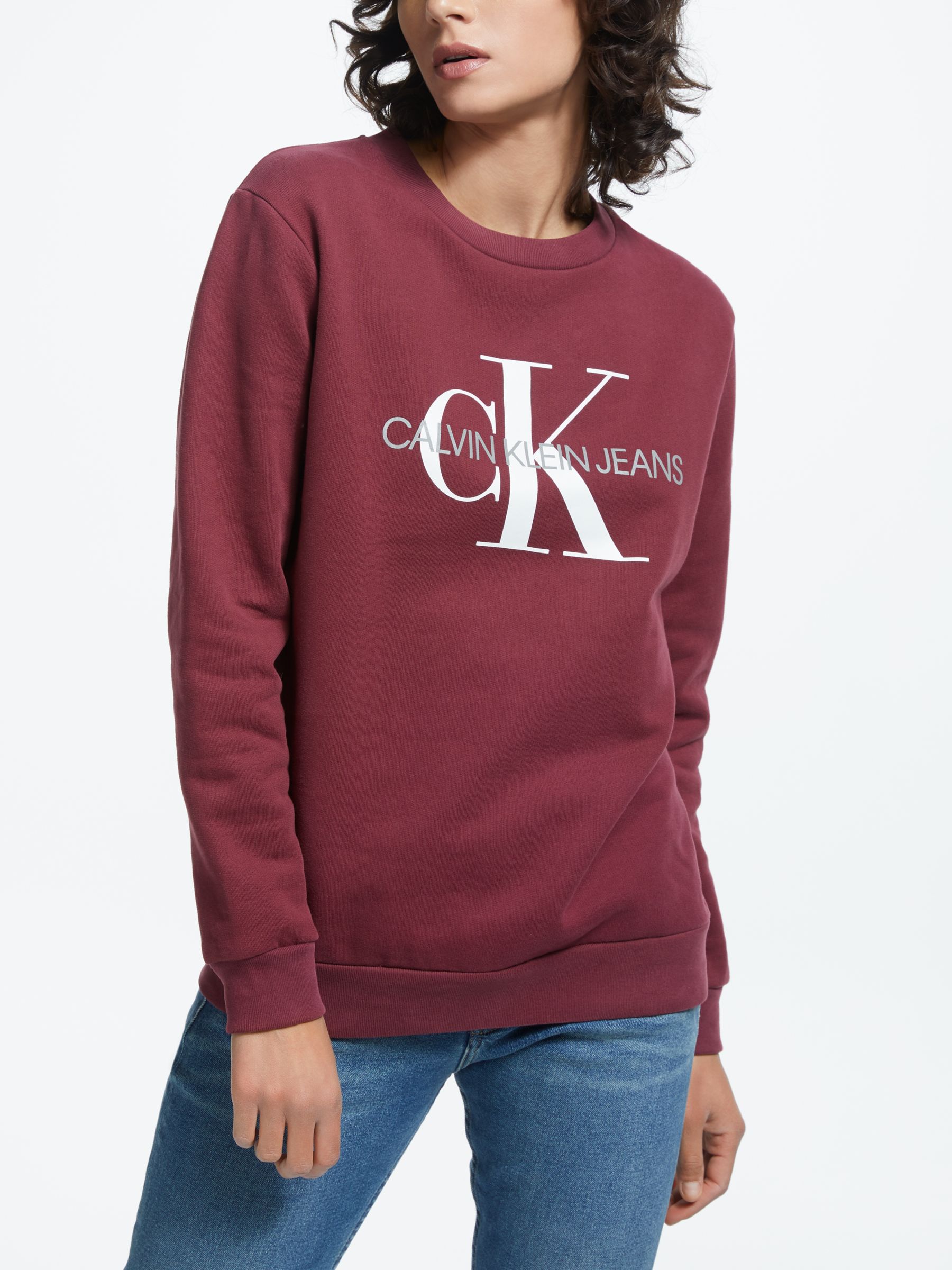 Calvin Klein Printed Logo Sweatshirt, Tawny Port