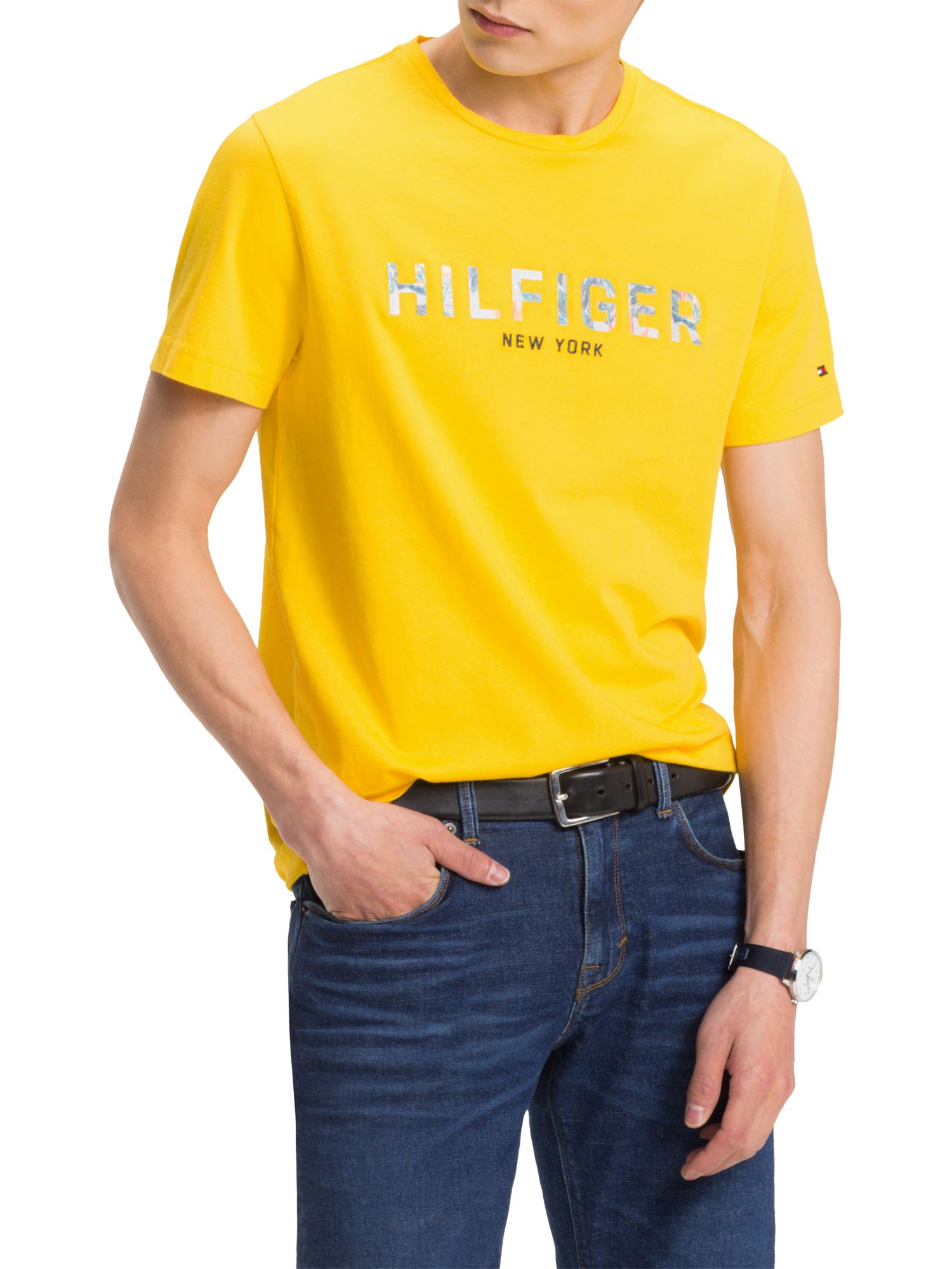 tommy jeans yellow tshirt