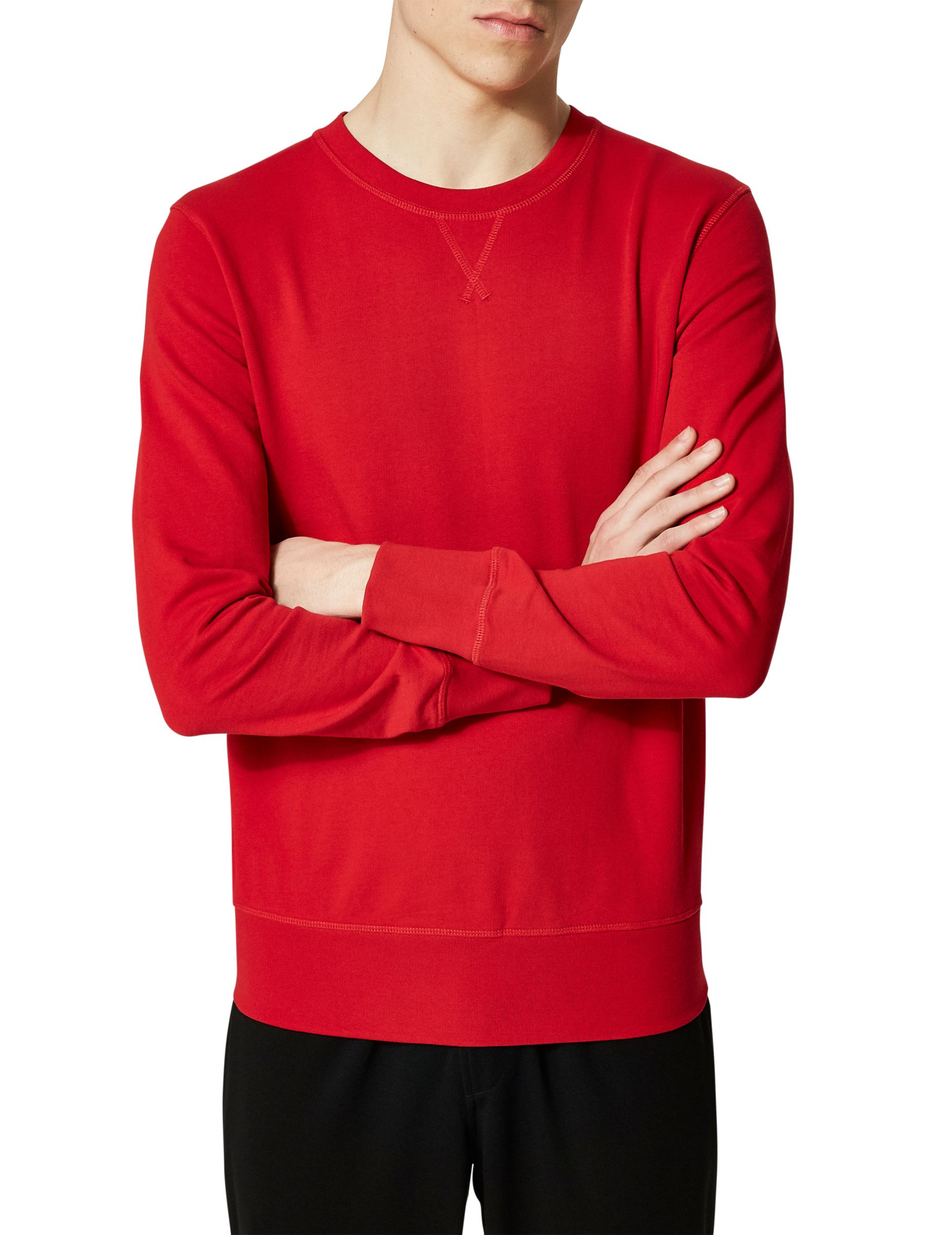 Selected Homme Caleb Organic Cotton Long Sleeve Sweatshirt, Red