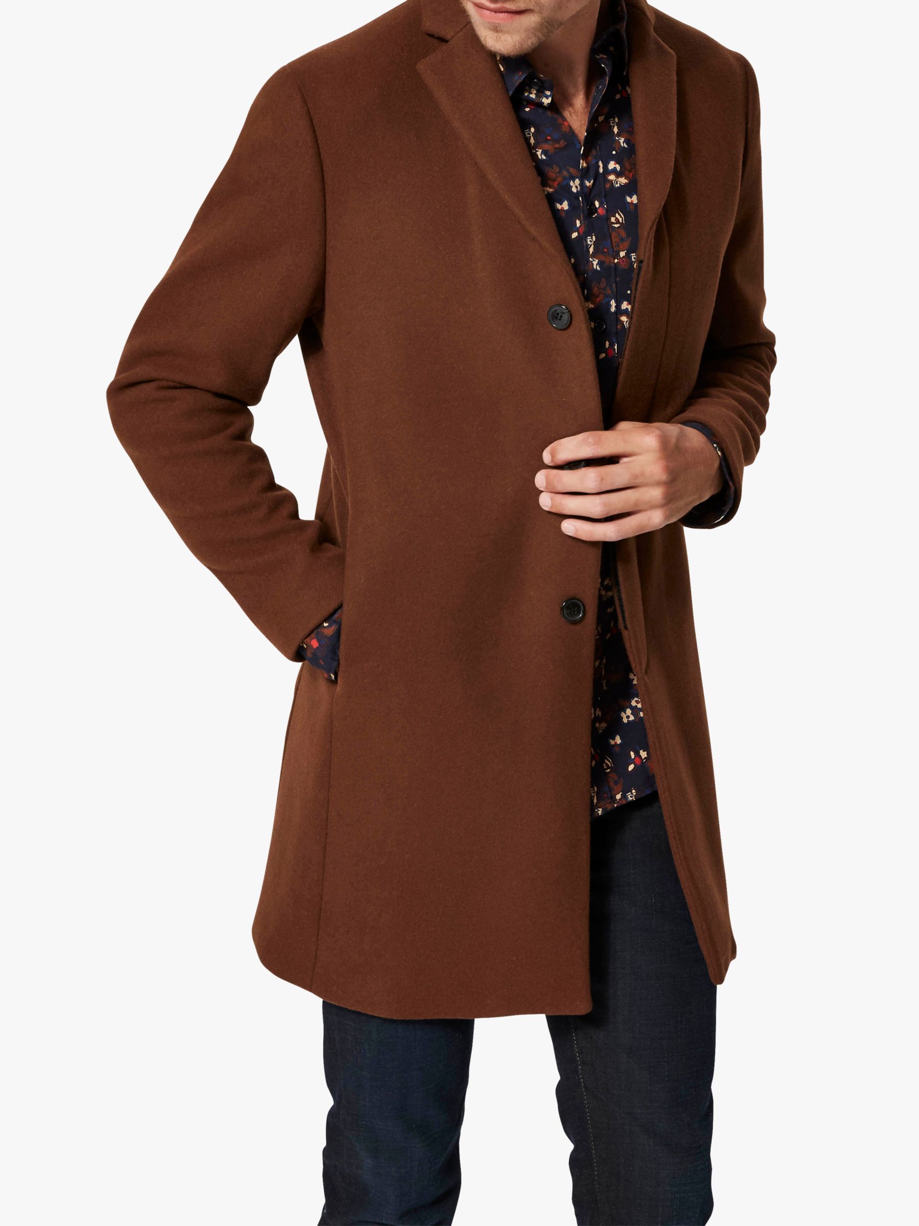 Selected Homme Wool Coat Brown At John Lewis And Partners