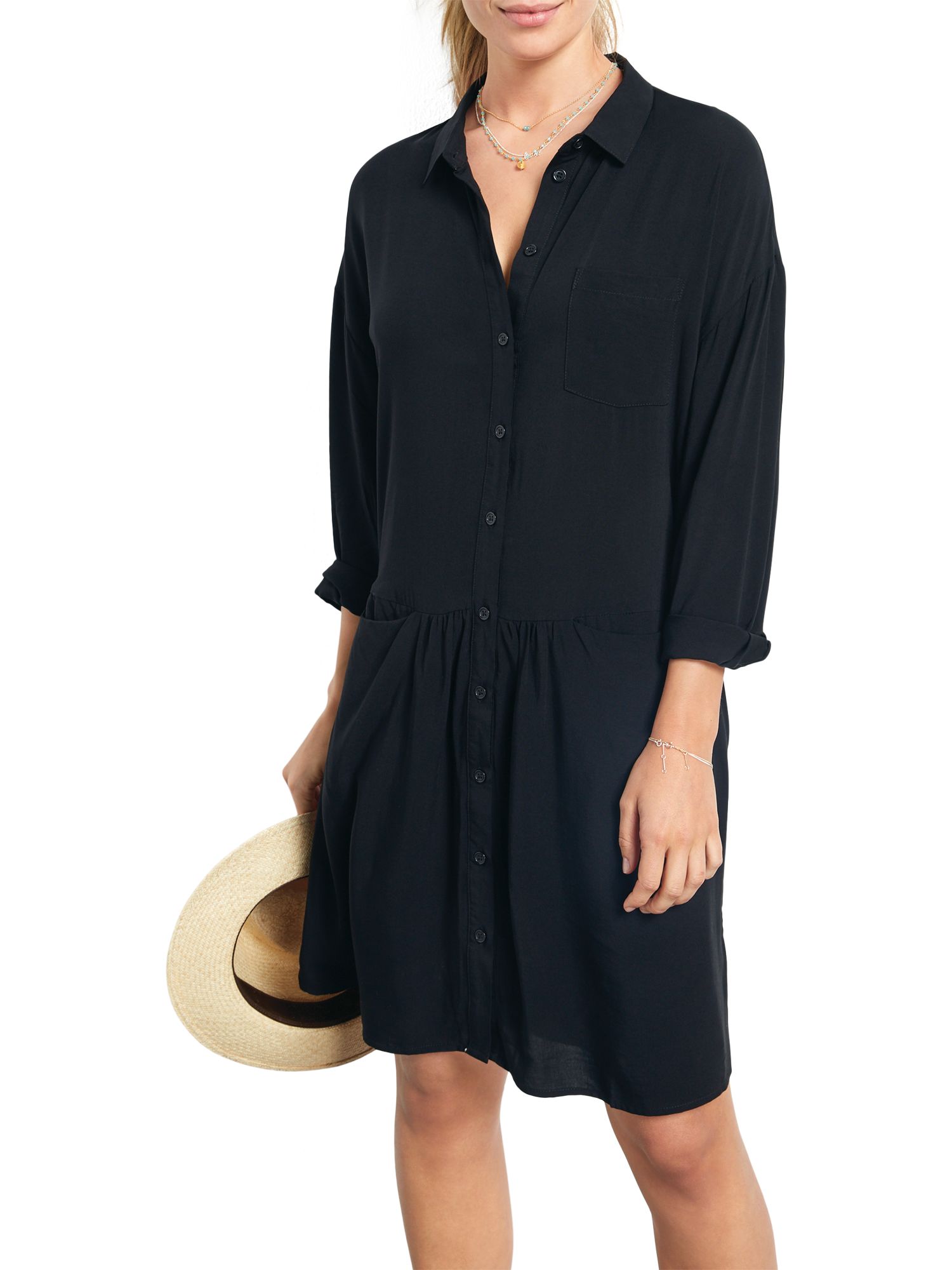 hush Kaia Dress, Black at John Lewis & Partners