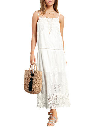 hush Aria Embroidered Dress, White