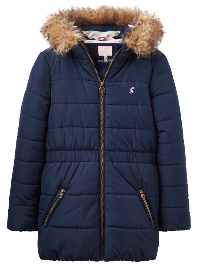 Little Joule Girls Belmont Coat Navy 11 12 years