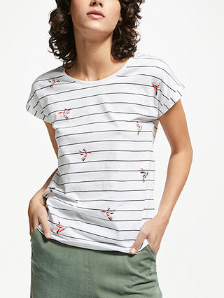 ARMEDANGELS Liv Organic Cotton Birds On Stripe T-Shirt