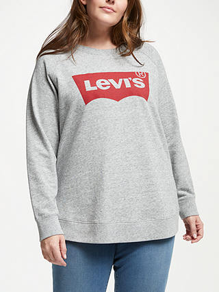 Levi's Plus Relaxed Graphic Crew Sweatshirt, Smokestack Heather