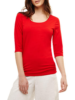 Phase Eight Salina Scoop Neck Top, Red