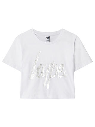 Hype Girls' Iridescent T-Shirt, White