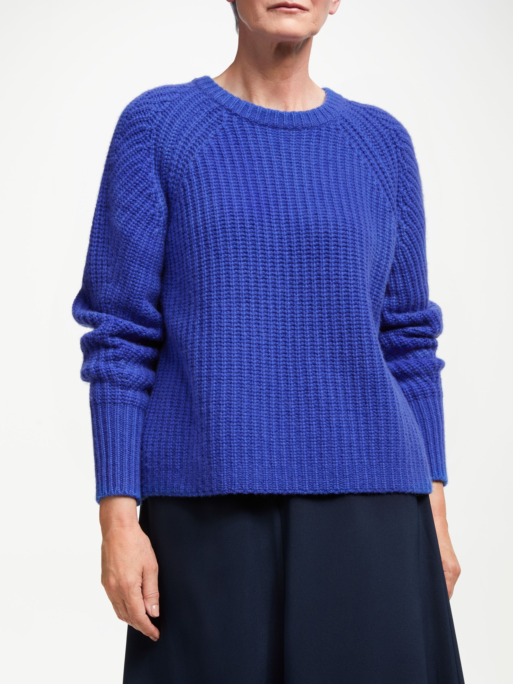 John Lewis & Partners Cashmere Chunky Rib Knit Sweater