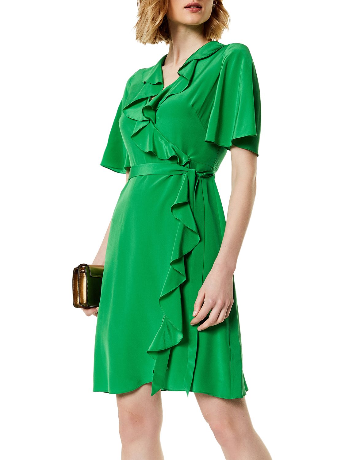 Perfekt Ørken historie Karen Millen Silk Wrap Dress, Green