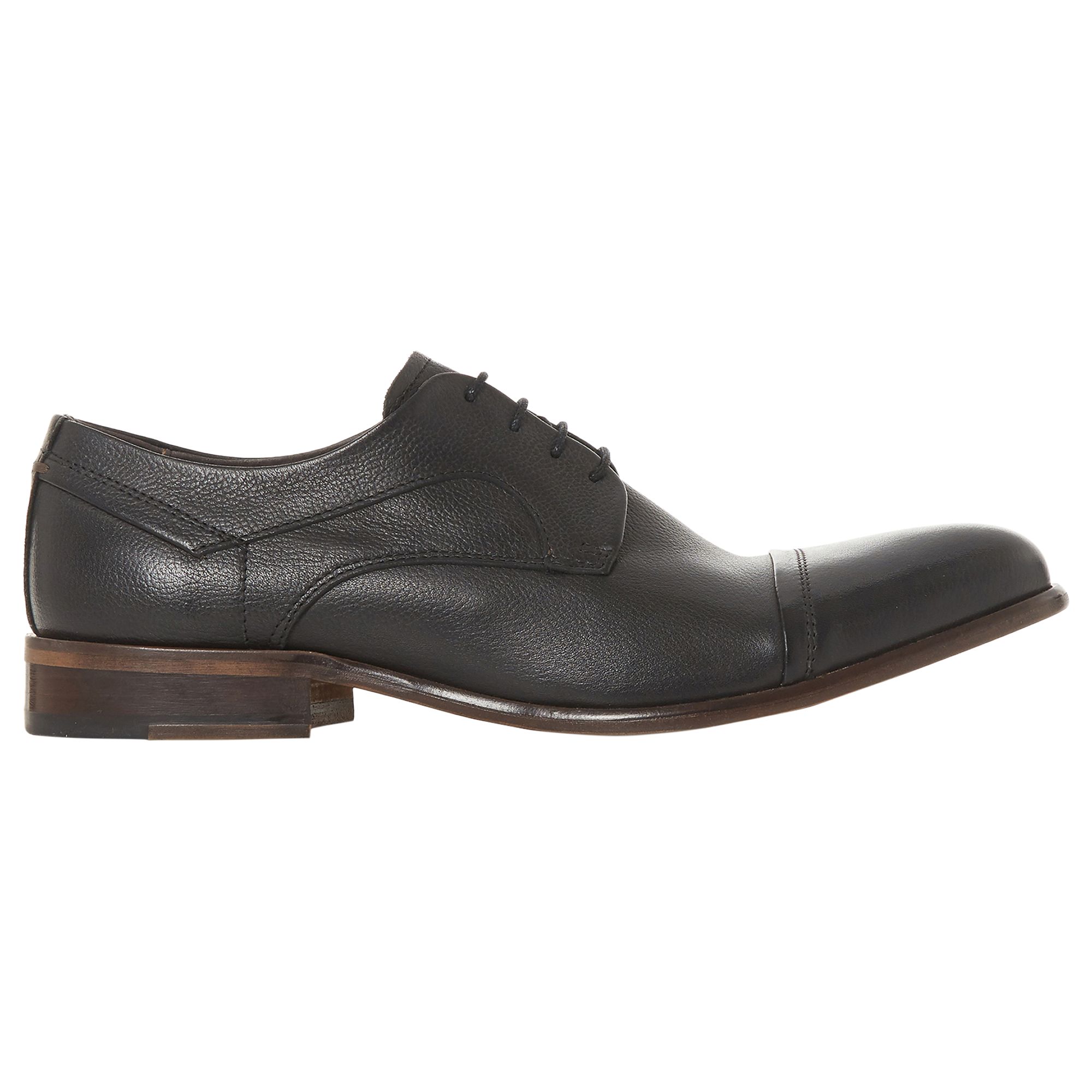 Bertie Parallel Stitched Toe Cap Gibson Shoes, Black