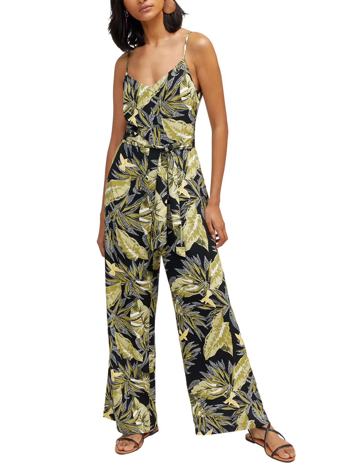 Warehouse Palm Print Jumpsuit, Multi