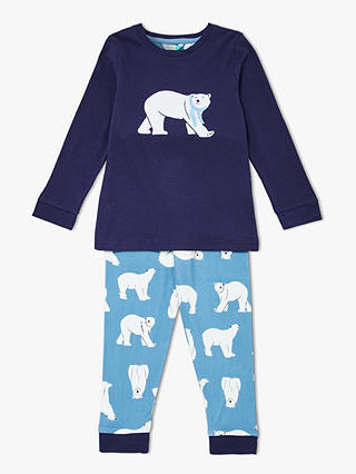 John Lewis & Partners Boys' Polar Bear Pyjamas, Blue