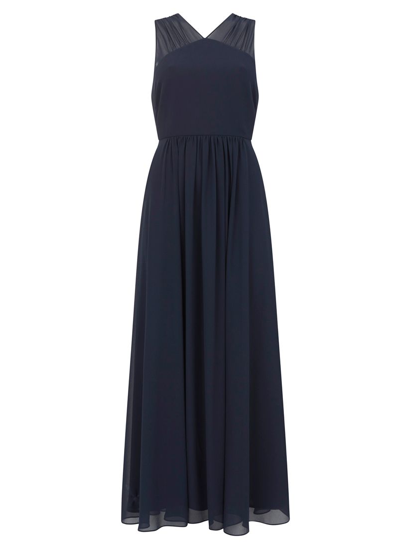 Mint Velvet Gathered Maxi Dress, Ink at John Lewis & Partners