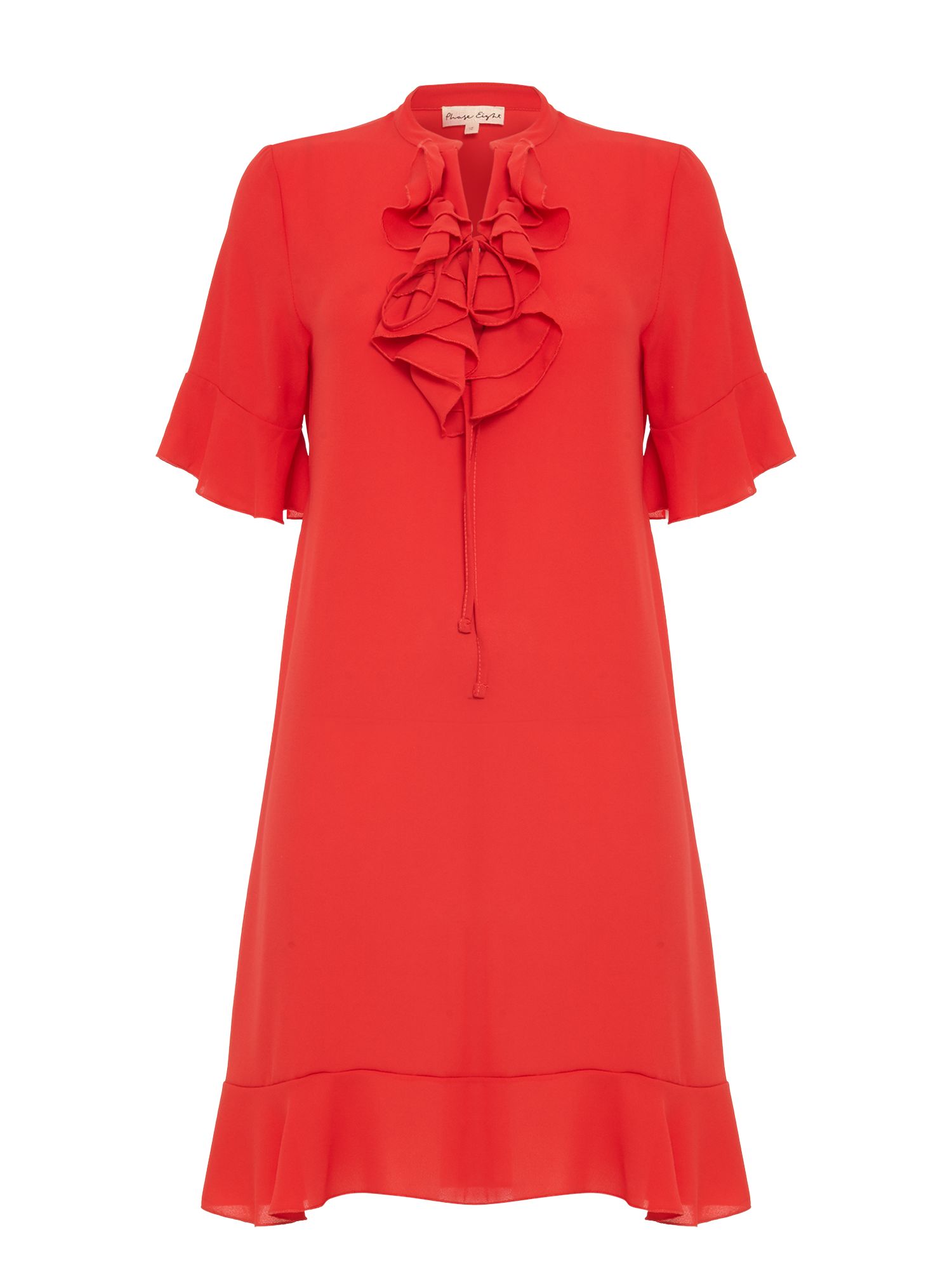 Phase Eight Sarah Frill Dress, Red