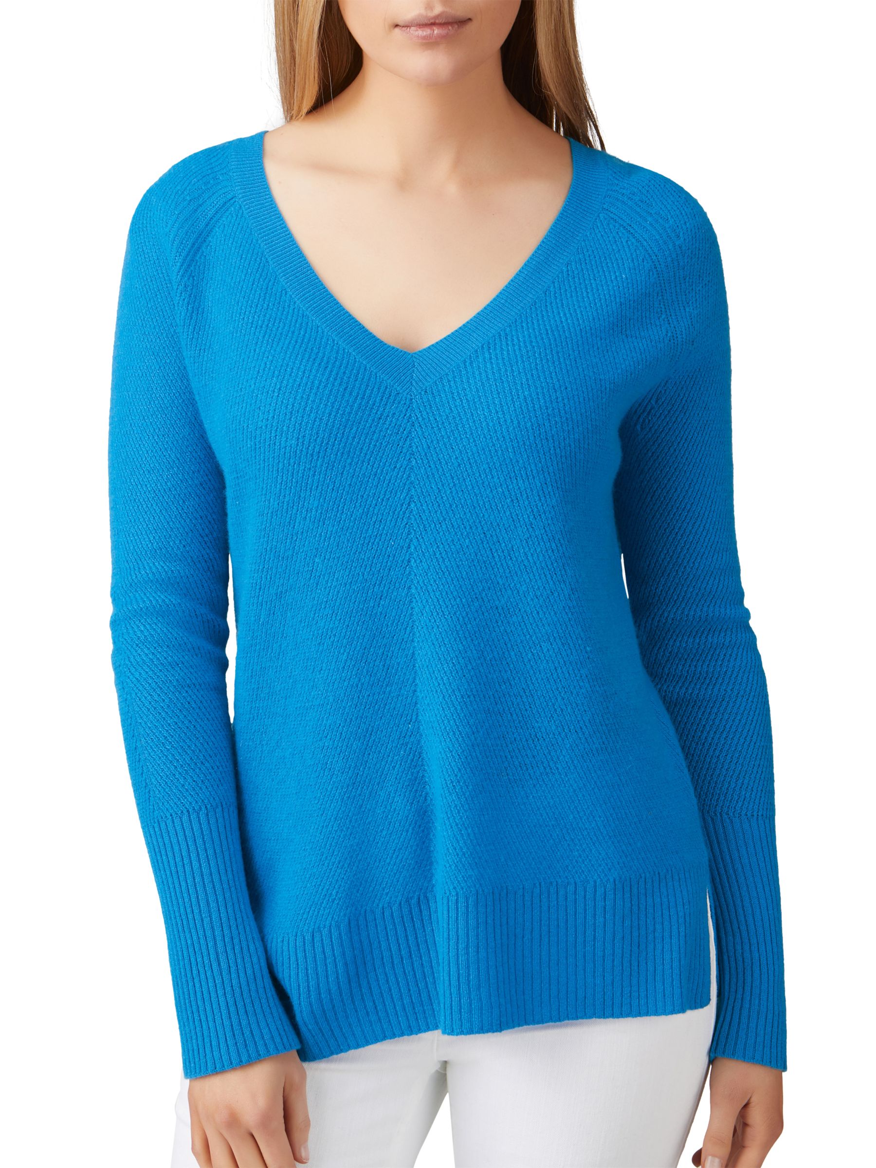 Pure Collection Gassato Cashmere Lofty Textured Jumper, Emerald at John ...