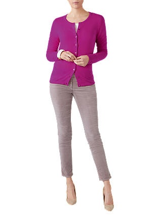 Pure Collection Crew Neck Cashmere Cardigan