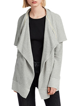 AllSaints Mila Dahlia Cardigan, Grey Marl