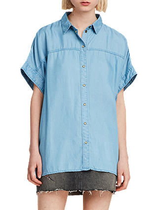 AllSaints Pome Bay Shirt, Indigo Blue