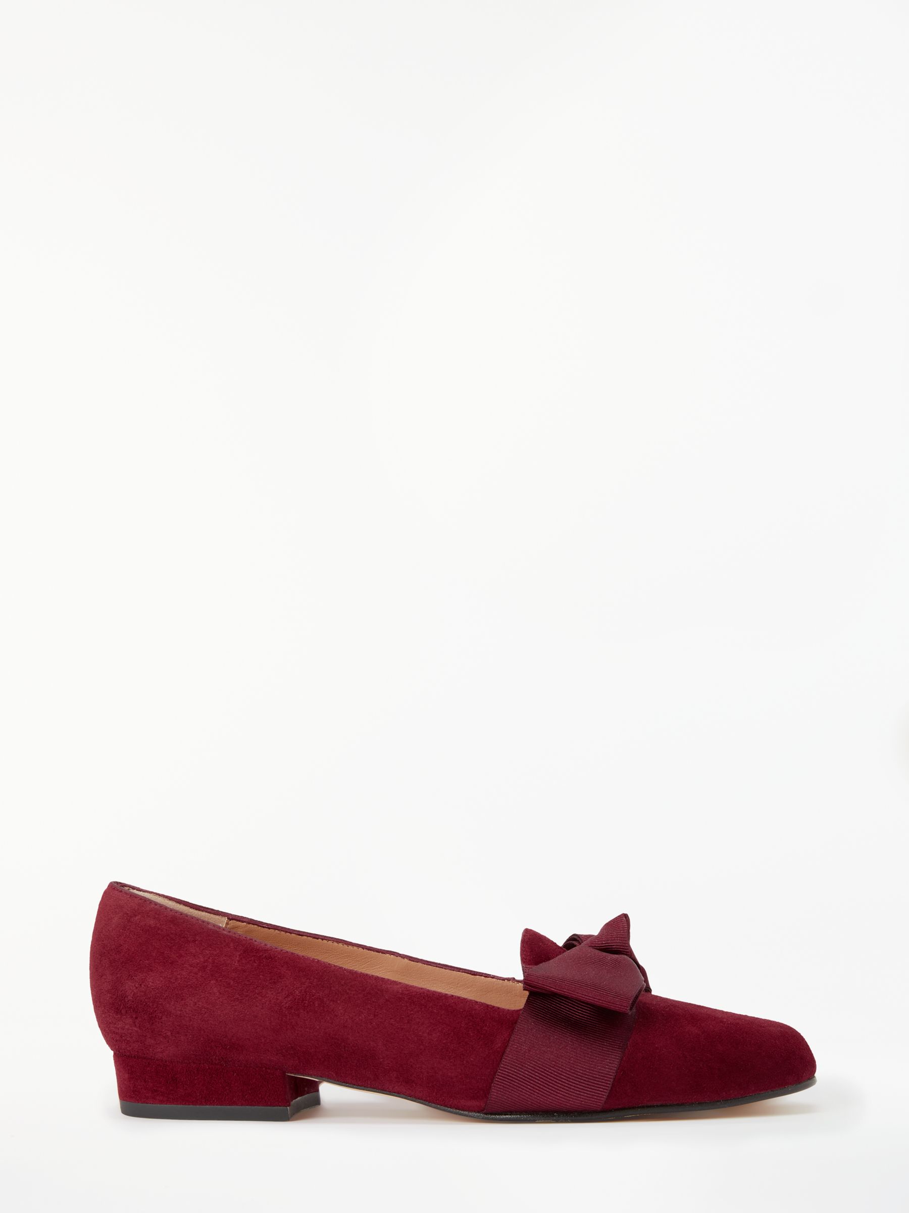 John Lewis & Partners Holly Ballerina Pumps, Burgundy Suede