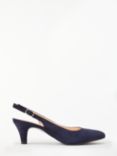 John Lewis & Partners Grace Suede Slingback Court Shoes, Navy