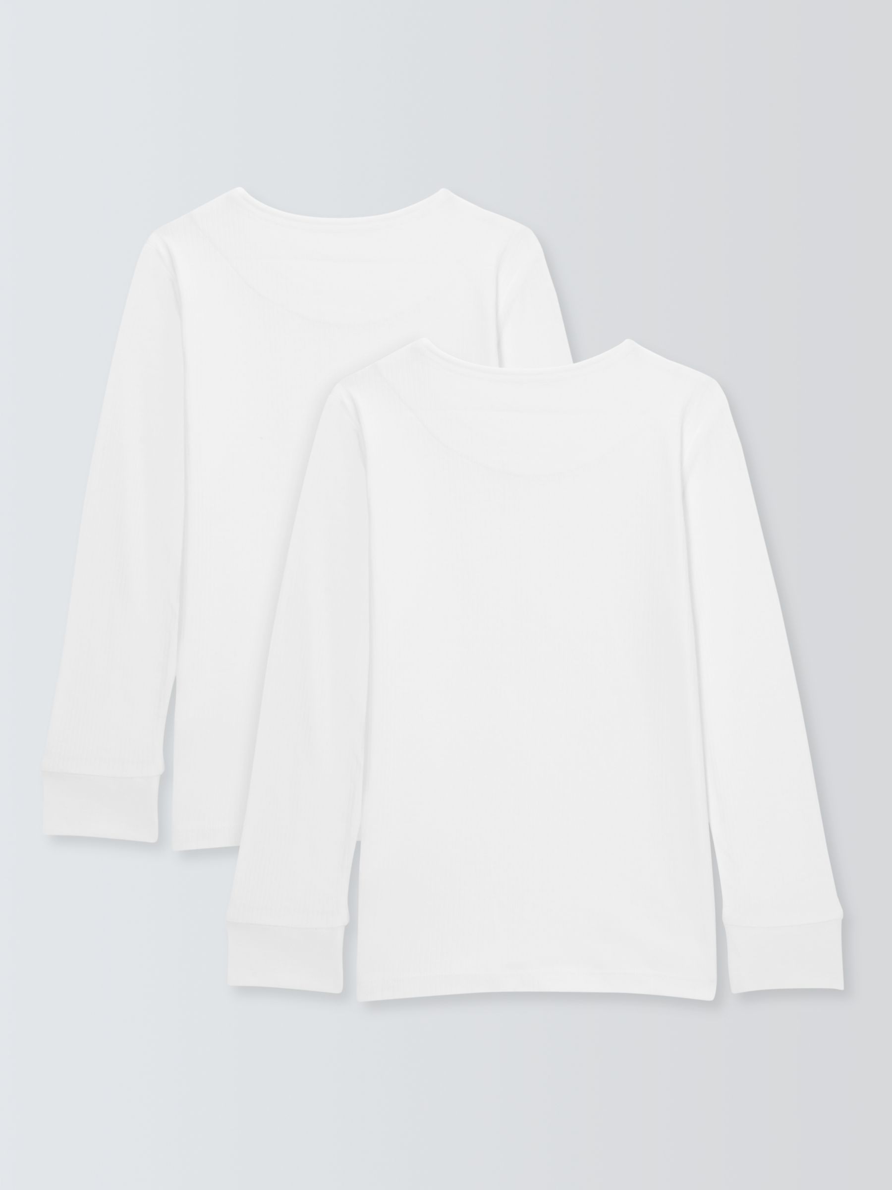 John Lewis Kids' Thermal Long Sleeve Top, Pack of 2, White at John Lewis &  Partners