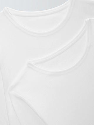 John Lewis Kids' Thermal Long Sleeve Top, Pack of 2, White