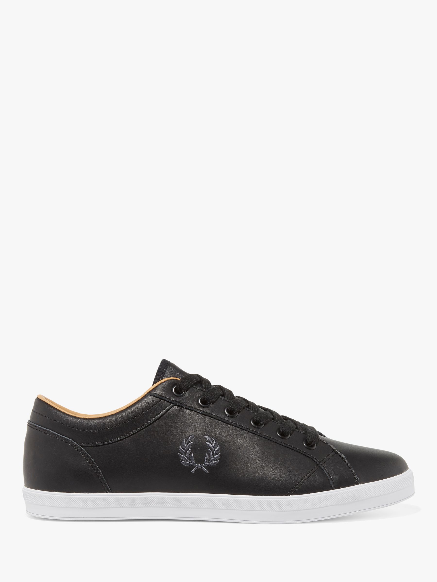 Fred Perry Baseline Leather Trainers, Black