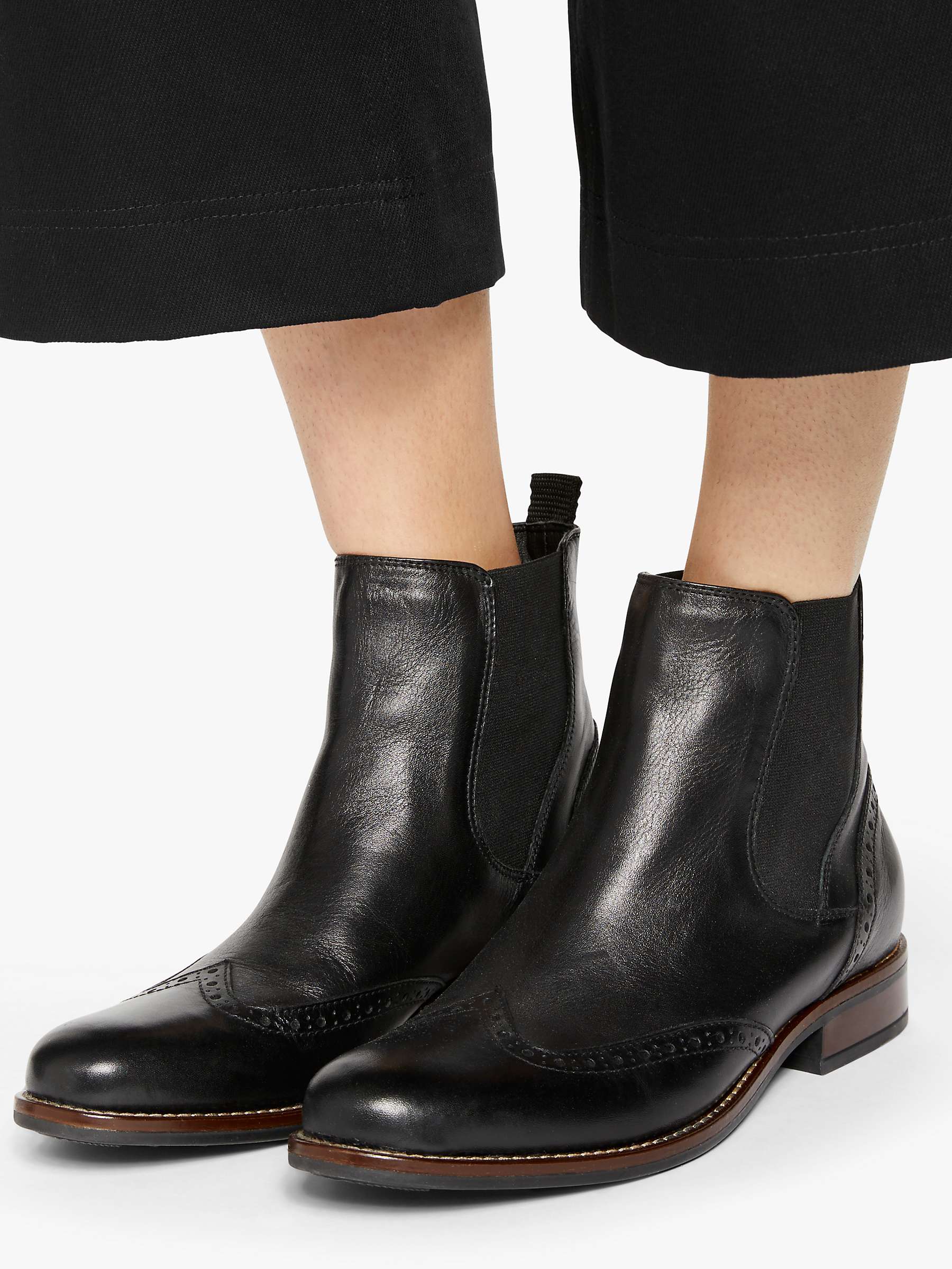 Mens Leather Brogue Detail Chelsea Boot find 