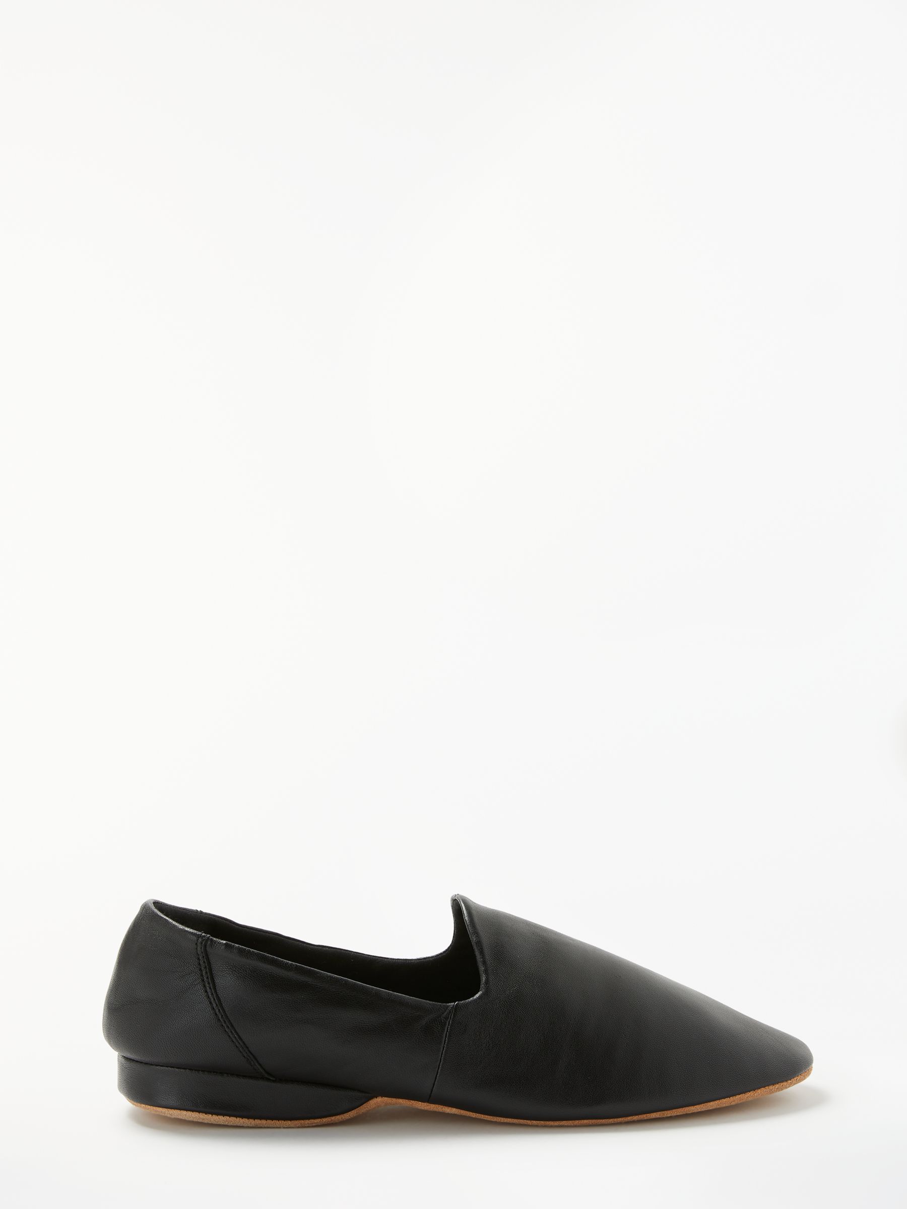 John Lewis & Partners Seville IV Leather Slippers, Black