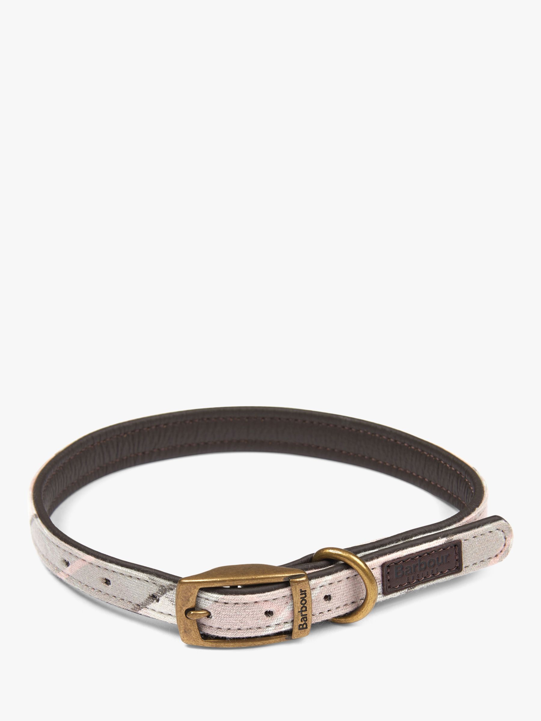 barbour pink dog collar