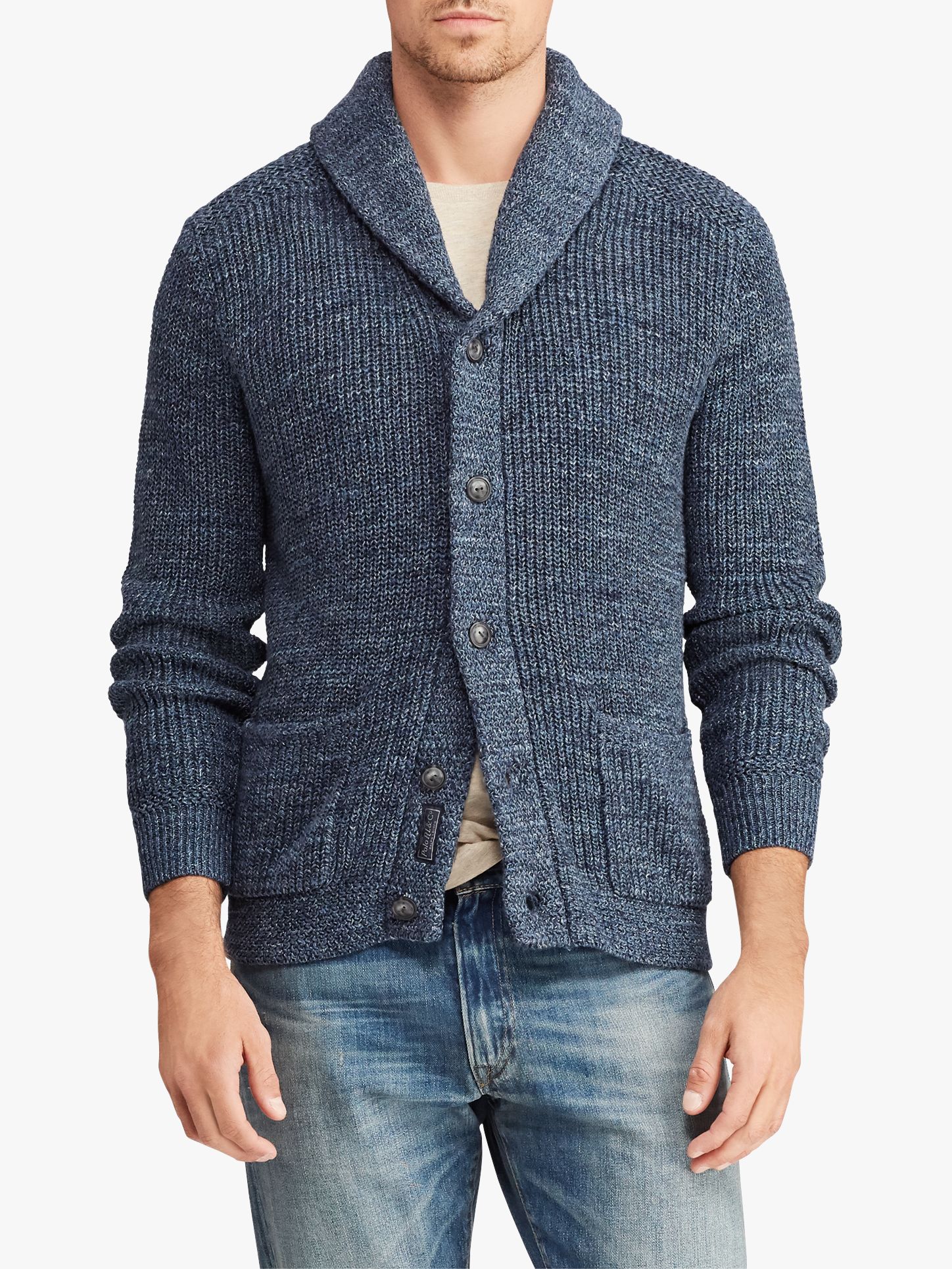polo shawl sweater