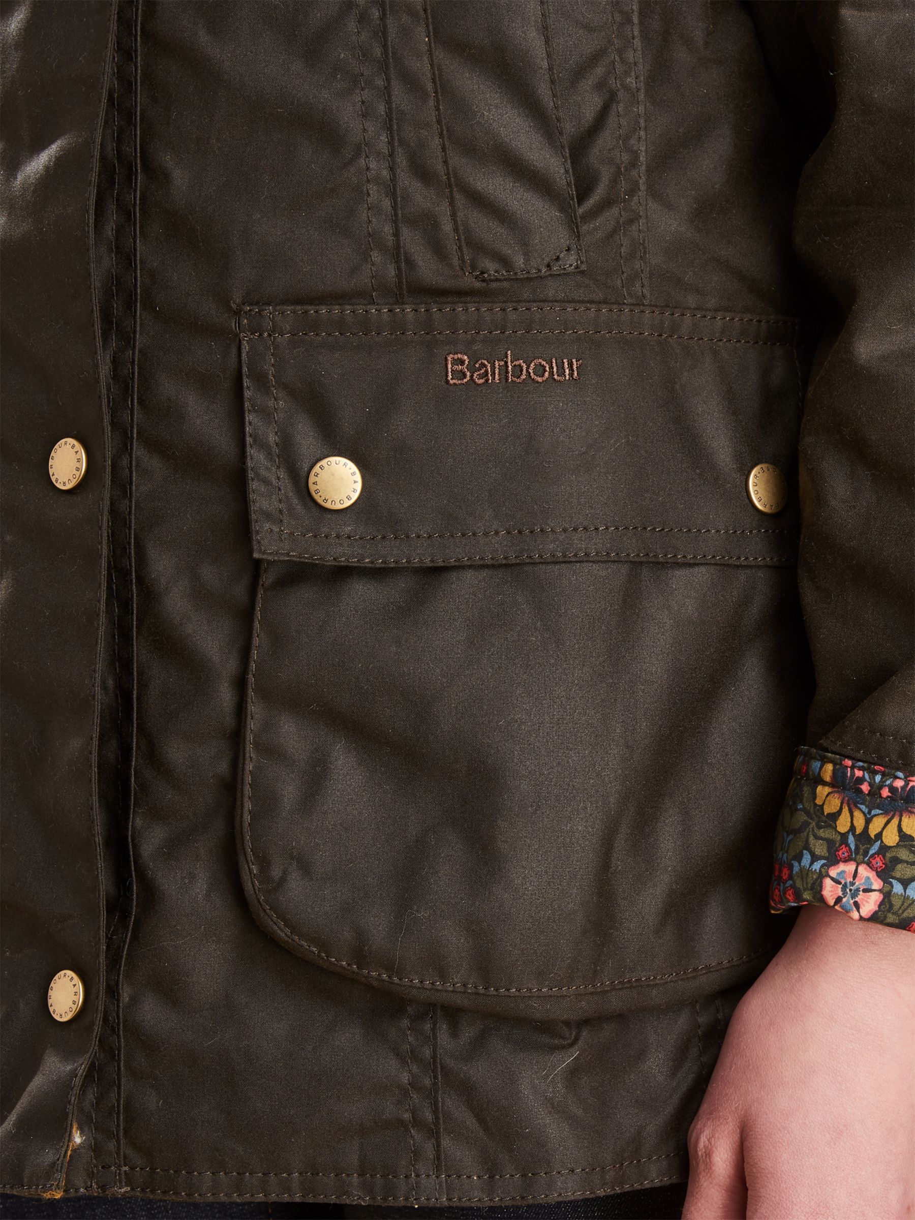 barbour abbey liberty waxed jacket olive