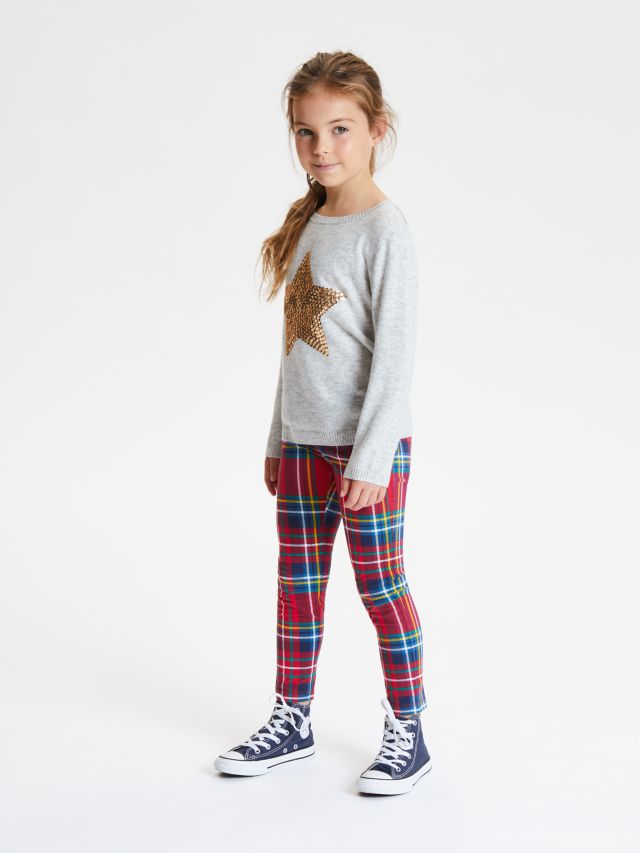 Girls sales tartan leggings