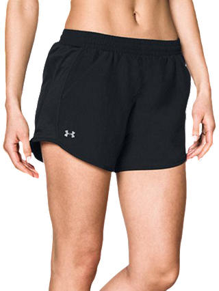 Under Armour Fly-By Running Shorts, Black/Reflective