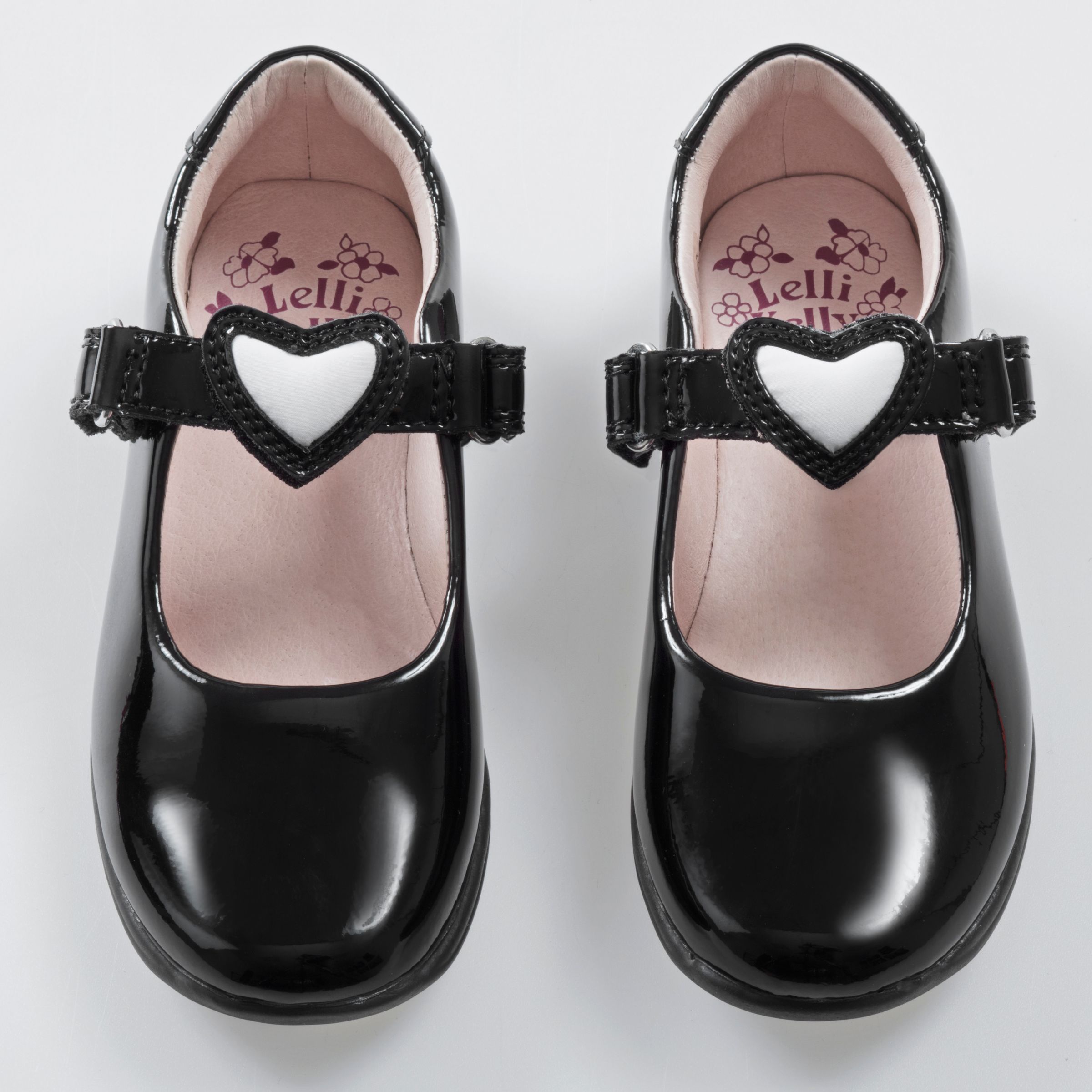 Lelli Kelly Children's Dolly Heart Leather School Shoes, Black Patent ...